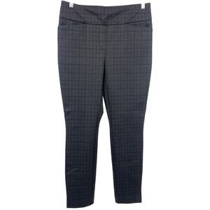 Dalia Womens Plaid Pants Size Medium M Black Work Career Stretch EUC